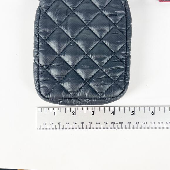 MZ Wallace Micro Crosby Crossbody Shoulder Quilted Nylon Solid Black Bag Purse - Picture 6 of 7